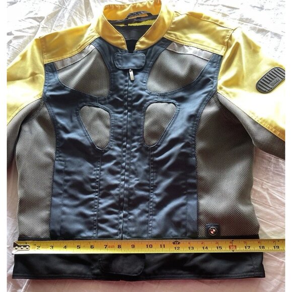 BMW Air Flow 2 Women's Size 8R Motorcycle Jacket Padding Armor Yellow RARE - Picture 7 of 16